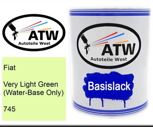 Fiat, Very Light Green (Water-Base Only), 745: 1L Lackdose, von ATW Autoteile West.